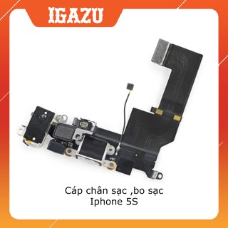 Cáp chân sạc / bo sạc iphone 5s zin bóc máy - igazu