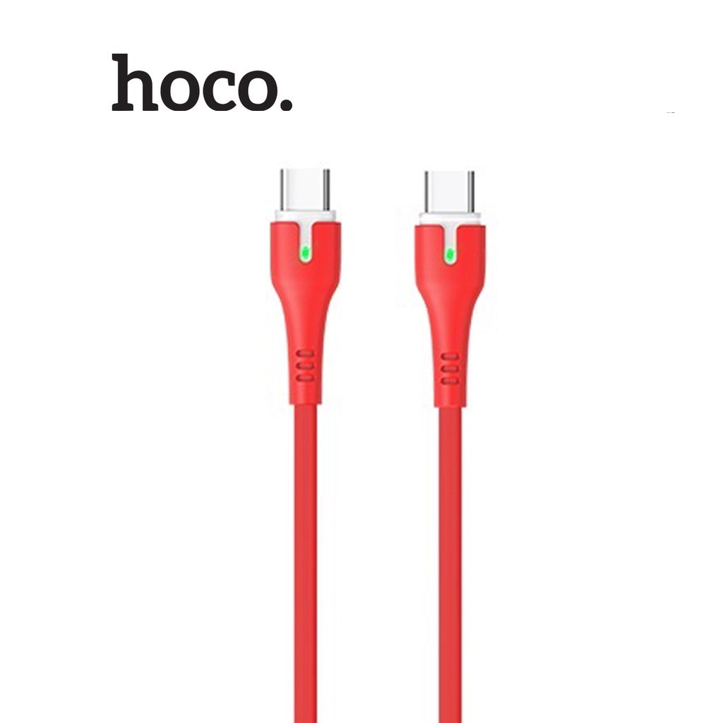 Cáp sạc Hoco X45 Type-C to Type-C sạc nhanh 3A/60W đèn Led dây TPE dài 1.8M cho Android (Đỏ)