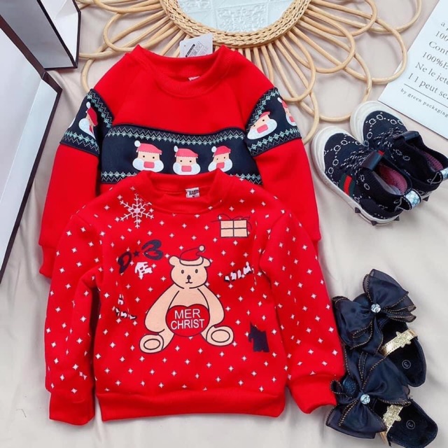 Áo Noel nỉ bông cho bé