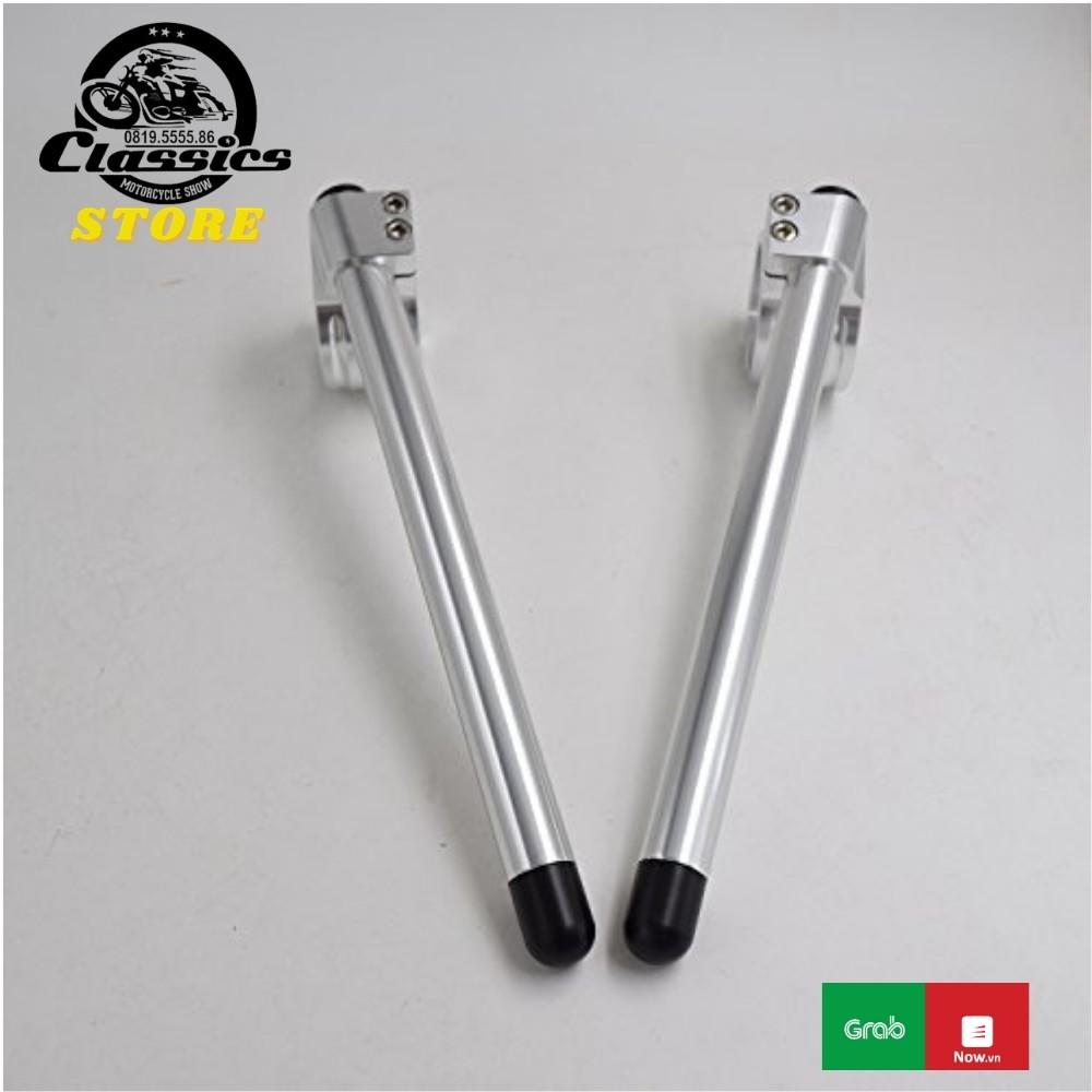 Ghi đông Clip-on độ CAFE RACER, MSX, R3 - Nhôm CNC nguyên khối 45mm lắp cho thụt USD