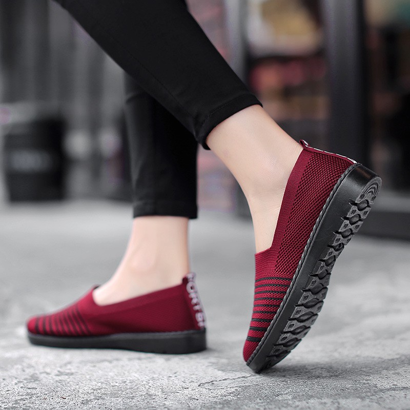 Giày búp bê, giày lười nữ Hàn Quốc bằng vải thoáng khí, đế chống trượt, siêu êm - LIG001