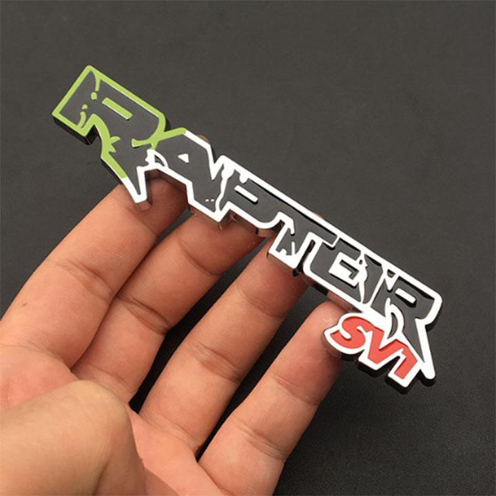 Tem Logo Nổi Raptor Dán Trang Trí Đuôi Xe Ford Ranger Raptor