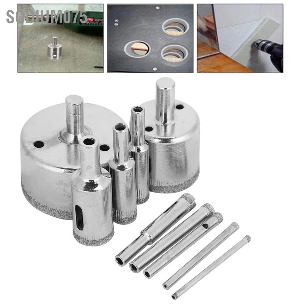 Có thể bán buôn 10Pcs/Set Diamond Coated Core Drill Bit 3~50mm Hole Saw for Tile Ceramic Glass Porcelain Marble Sodium075 Hàng giao ngay