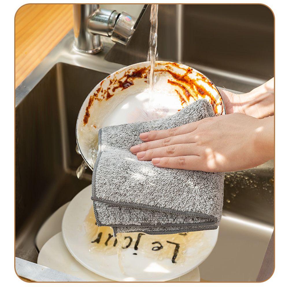 Khăn Lau Chén Dĩa Thấm Hút Dầu Bằng Than Tre