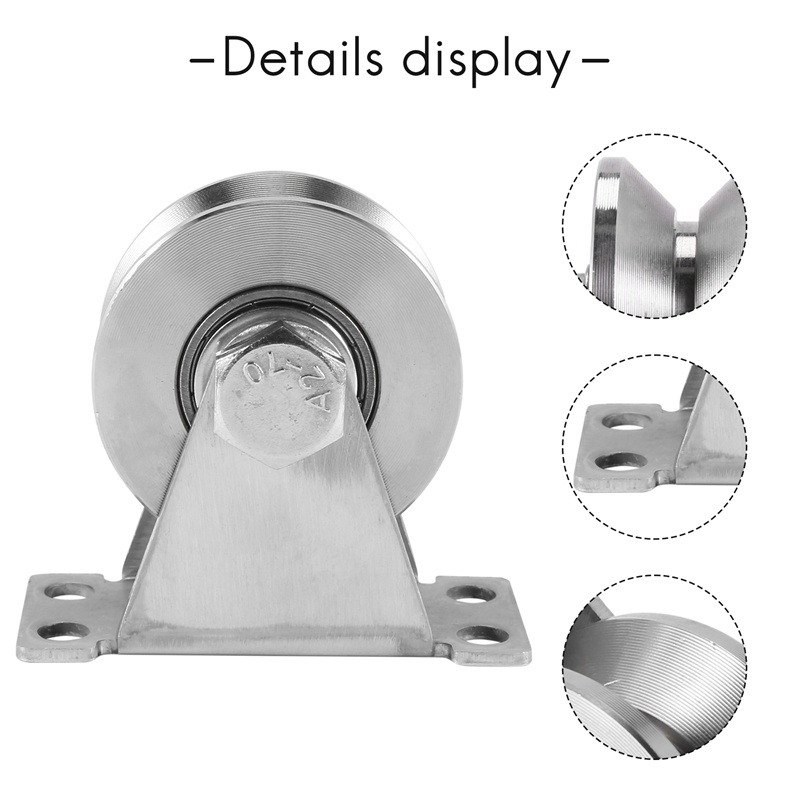 1 Gói Vòng Bi Ròng Rọc Hình Chữ V Bằng Thép Không Gỉ