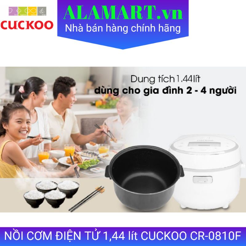 NỒI CƠM ĐIỆN TỬ CUCKOO CR-0810F 1.44L 2 - 6 người 0.8 kg gạo