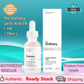 Serum The Ordinary với chiết xuất Axit Lactic 5% + HA 30ml tẩy tế bào chết và làm trắng da