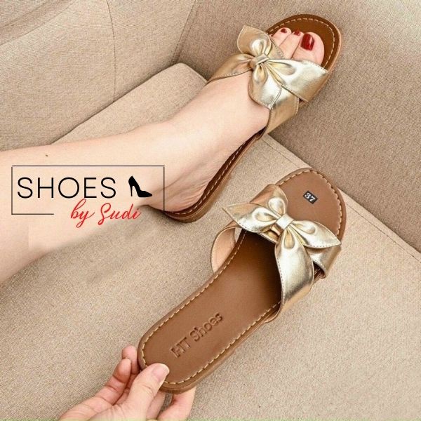 Lê nữ quai nơ chéo đủ màu đơn giản thời trang cho nữ mỏng nhẹ dép đi trong nhà , du lịch SUDI - SD025_AJA