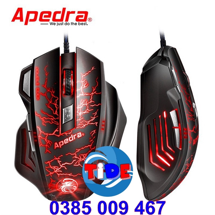 Chuột Gaming Apedra A7 – Chính hãng – Led đổi màu – Độ nhạy 3200 DPI – Bảo hành 12 tháng