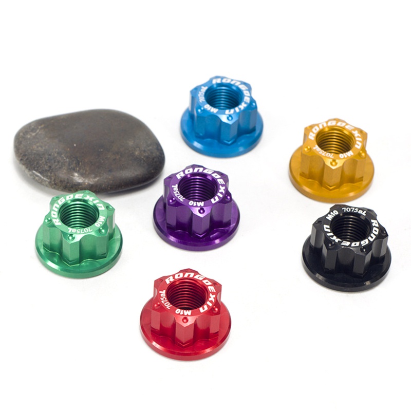 Đai Ốc M10x1.0 Bằng Hợp Kim Nhôm Tháo Lắp Nhanh Cho Xe Đạp Leo Núi