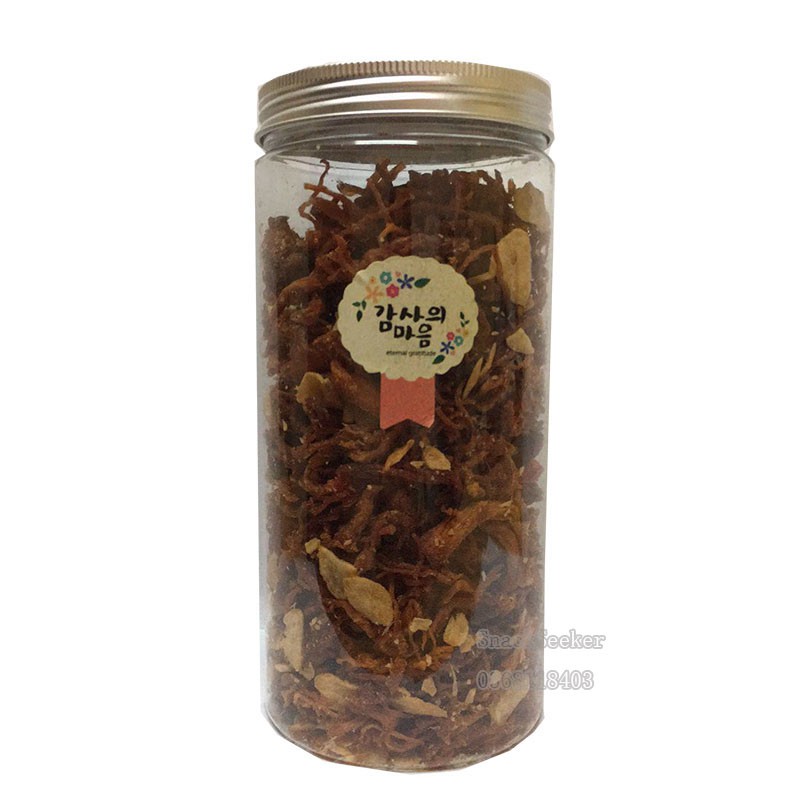 Khô heo cháy tỏi nhà làm - Snackseeker - Khô heo siêu ngon - túi 100gr, hộp 250gr và 300gr | BigBuy360 - bigbuy360.vn