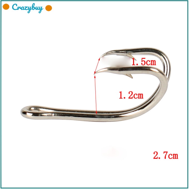 Móc câu cá hai chấu bằng kim loại chất lượng cao dùng để câu cá hồ