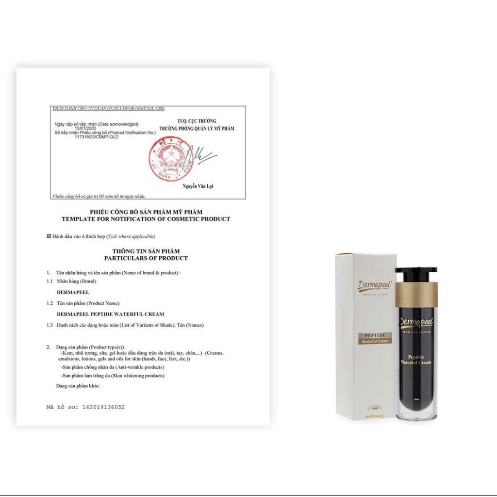 Kem dưỡng Dermapeel Peptide – Dermapeel Peptide waterful Cream Chống lão hóa da Hàn Quốc 50ml | BigBuy360 - bigbuy360.vn