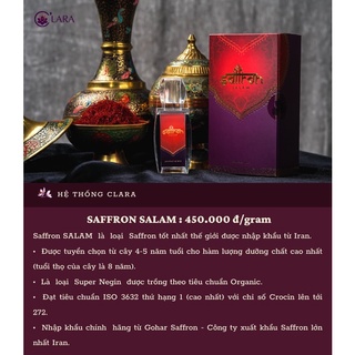 [CHÍNH HÃNG] Nhuỵ hoa nghệ tây Saffron SALAM 1gr kèm quà tặng giá trị