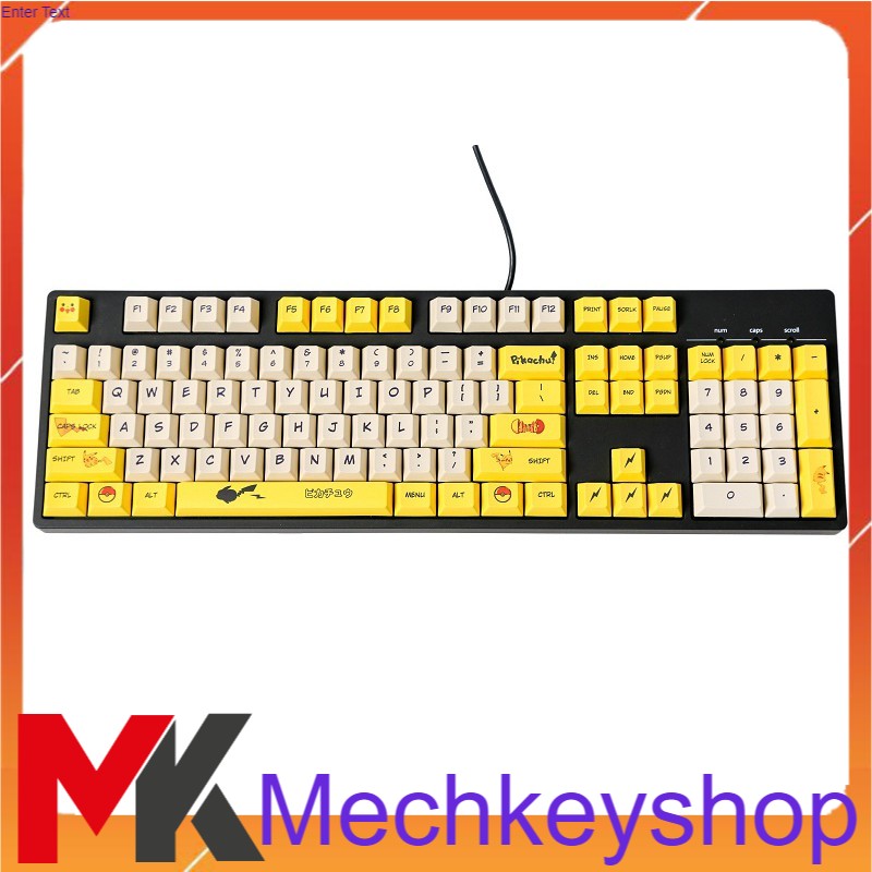 Bộ keycap Pikachu, Cherry Profile, thick PBT cho bàn phím cơ