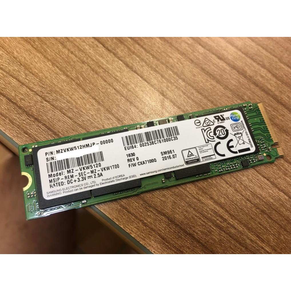 Ổ cứng SSD M2-PCIe 256GB Samsung SM961 NVMe 2280 (OEM 960 PRO)