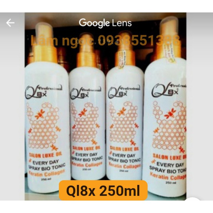 Đạm mật ong ql8x every day spray bio tonic keratin collagen 250ml  FREESHIP tinh chất mật ong siêu thơm dưỡng mềm mượt