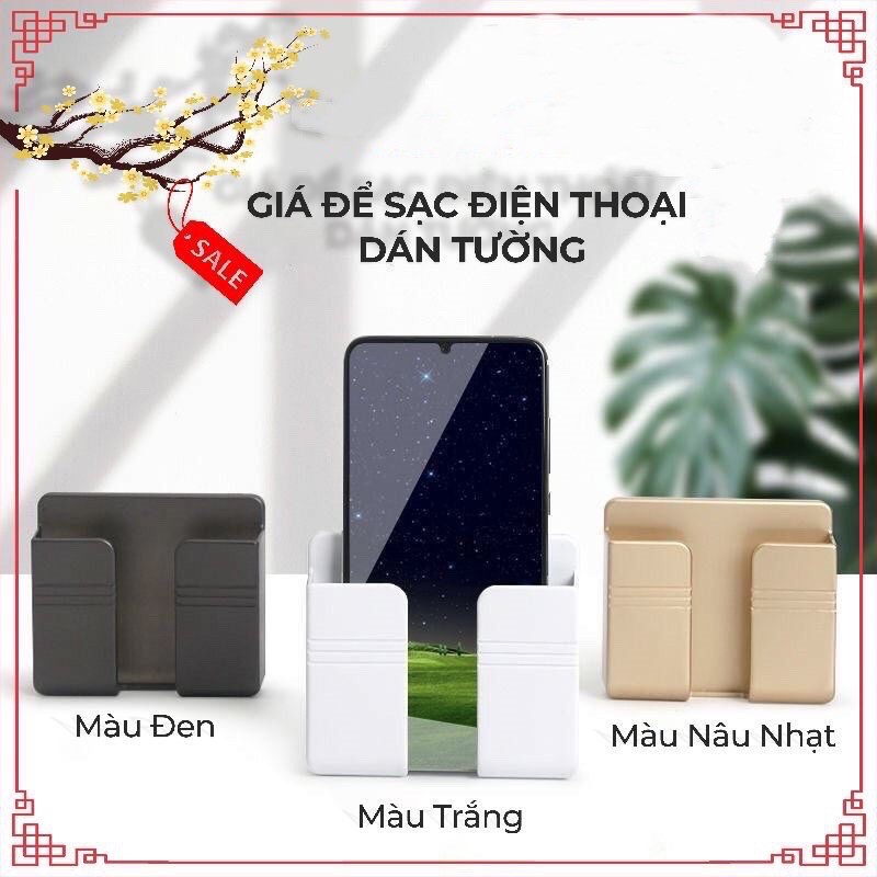 Kệ Dán Tường Đa Năng Để Điện Thoại Điều Khiển Thông Minh, Kệ Dán Tường Sạc Điện Thoại Tiện Lợi