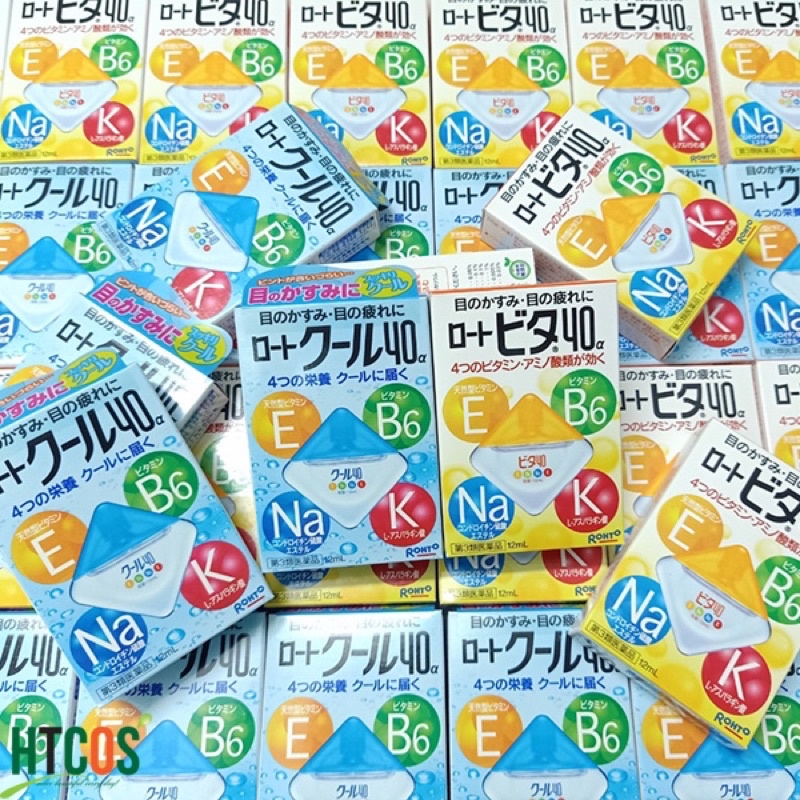 Nước nhỏ mắt Rohto Vita 40 Nhật Bản bổ sung vitamin 12ml (2 màu)
