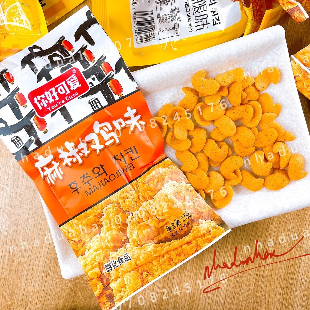 HOT- Một gói bimbim/ snack đùi gà rán gói to khổng lồ 500gam Fried Hongkong (gồm 20 gói nhỏ bên trong)