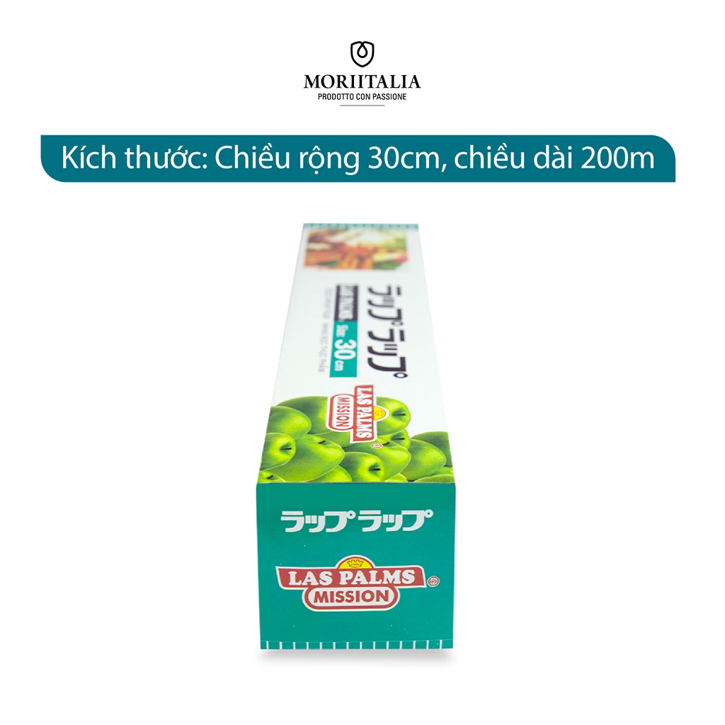 Màng bọc thực phẩm Las Palms chính hãng Moriitalia MBTP09006118 - Không mùi hôi, ngừa vi khuẩn, có dao nhựa kèm theo