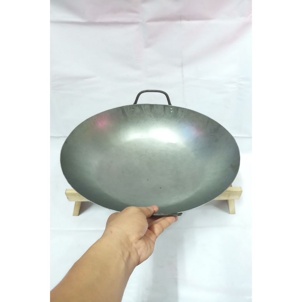 CHẢO THÉP HAI QUAY 38CM CHIÊN CƠM,HỦ TIẾU XÀO,MÌ XÀO GIÒN.