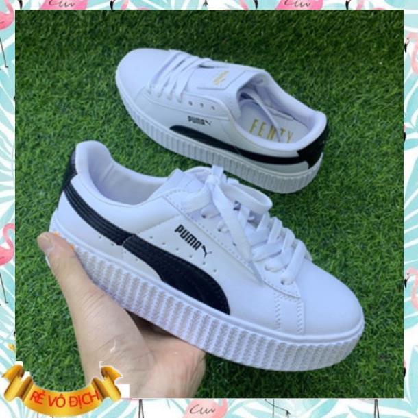 Giày thể thao nam nữ PM đế hộp viền đen,giày snecker nam nữ full size 36-43