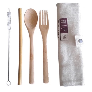 Bộ muỗng nĩa gỗ Hada Labo