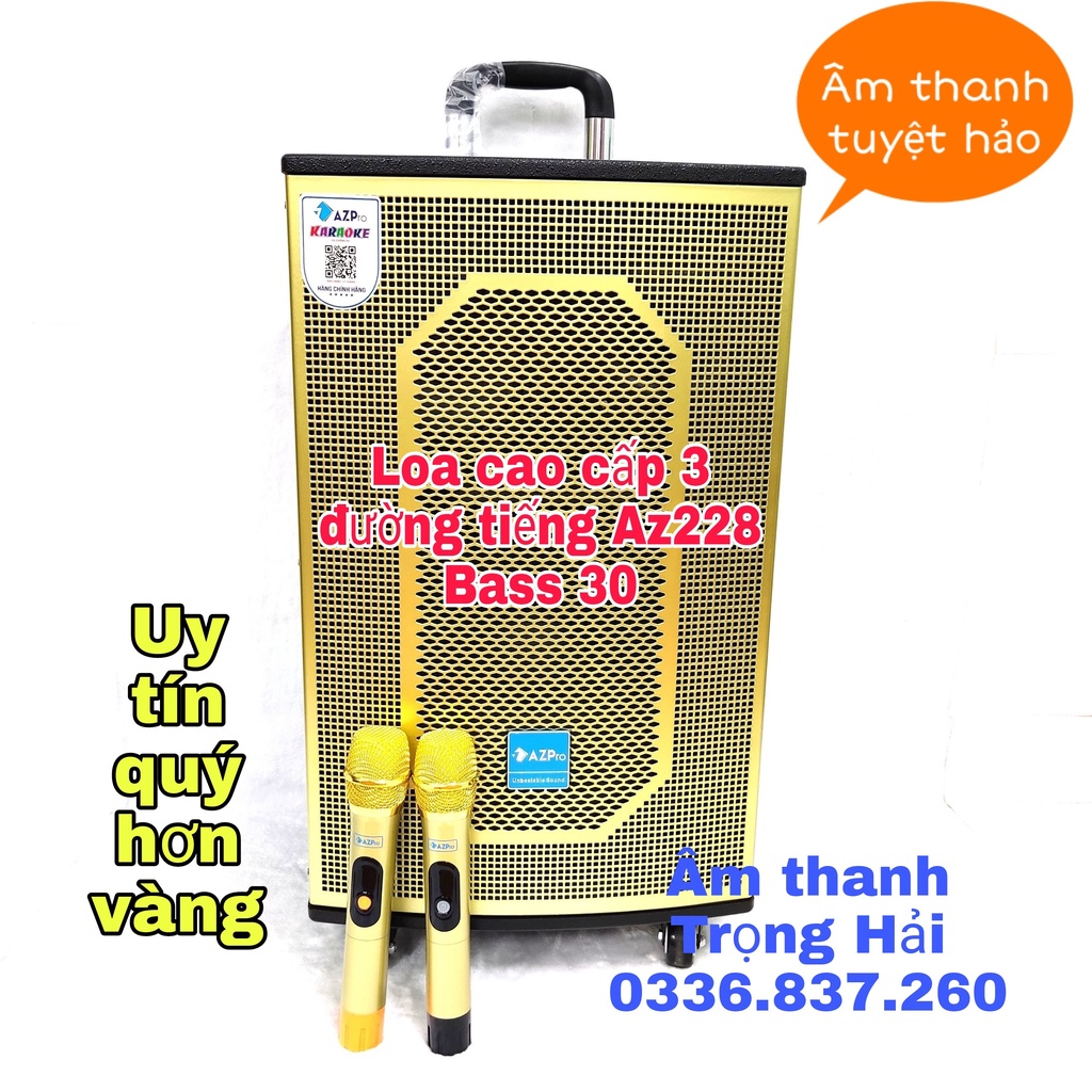 LOA KÉO CHÍNH HÃNG AZPRO AZ228_BASS 30_3 ĐƯỜNG TIẾNG