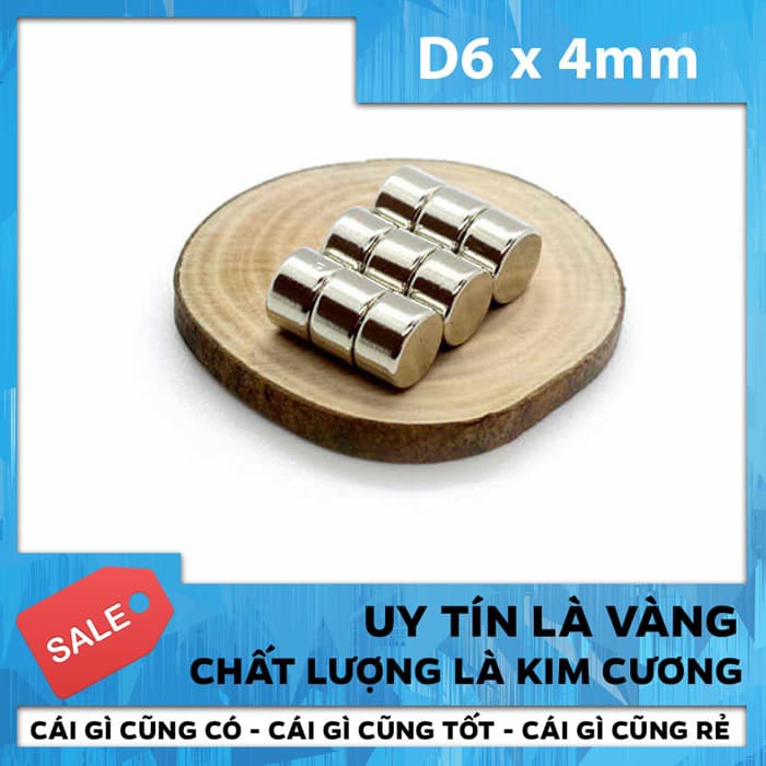 Đồ chơi đạo cụ ảo thuật cận cảnh: Nam châm D6 x 4