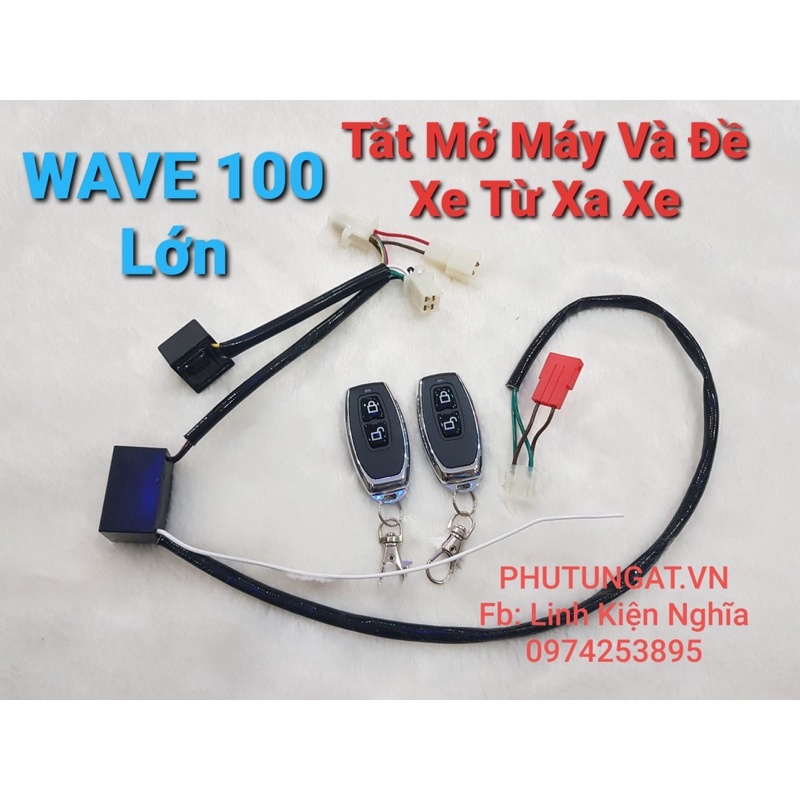 Bộ Mạch Tắt Mở Máy và Đề Xe Từ Xa xe Wave Nhỏ Wave Thái