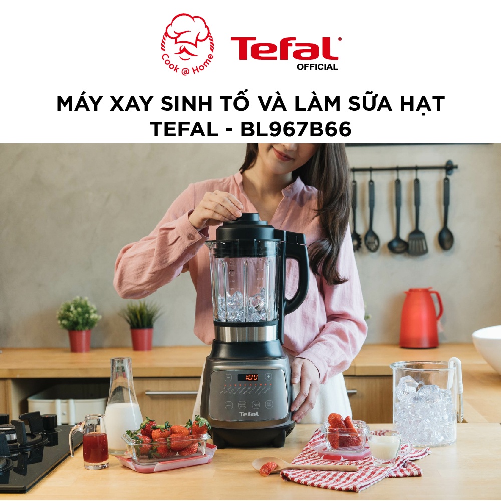 Máy xay sinh tố và làm sữa hạt 1300W Tefal BL967B66