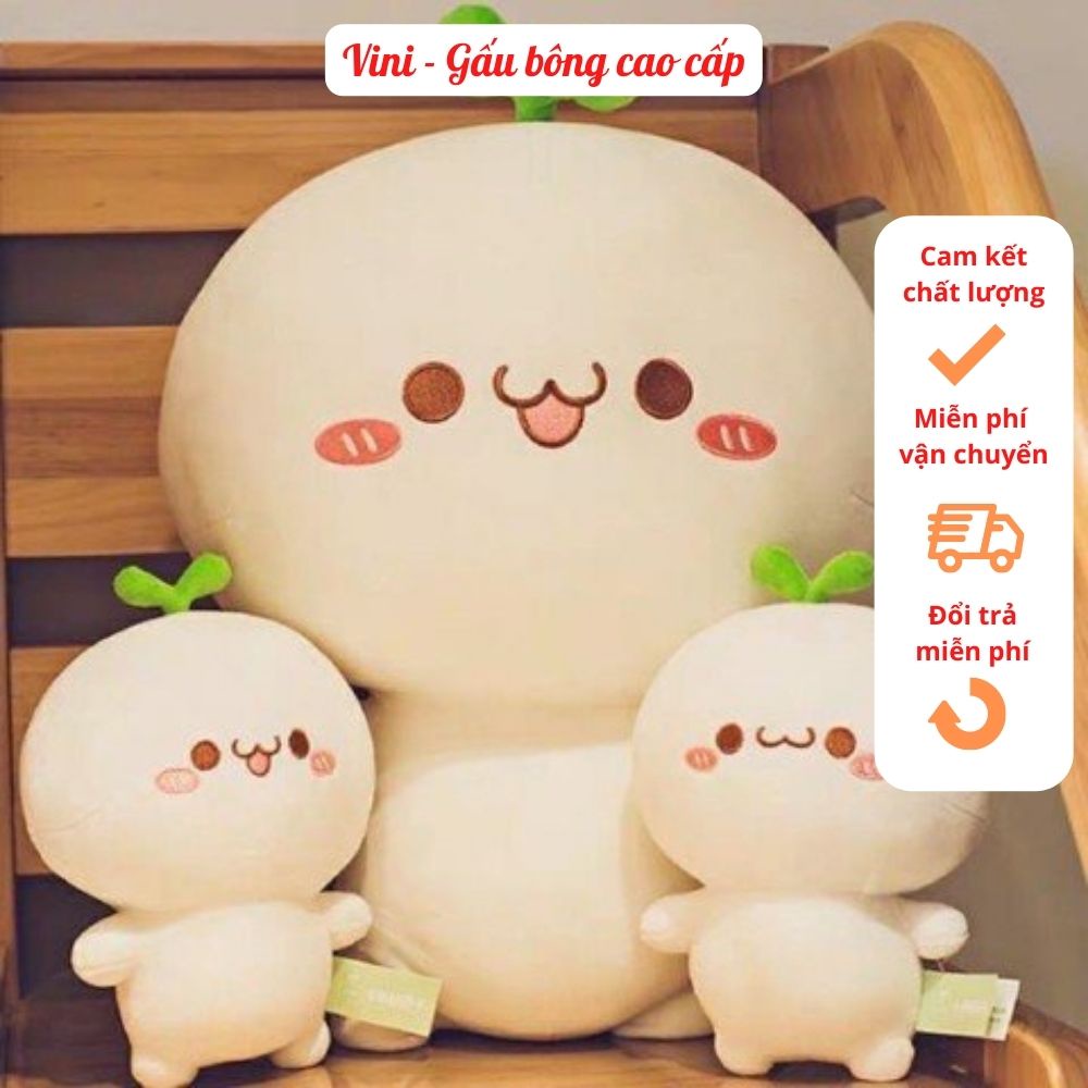 Gấu Bông Rau Mầm - Quà Tặng Cho Bé Siêu Mềm Mịn Siêu Cute, Mầm Cây Dễ Thương Chất Nhung Co Dãn 4 Chiều Size 35cm