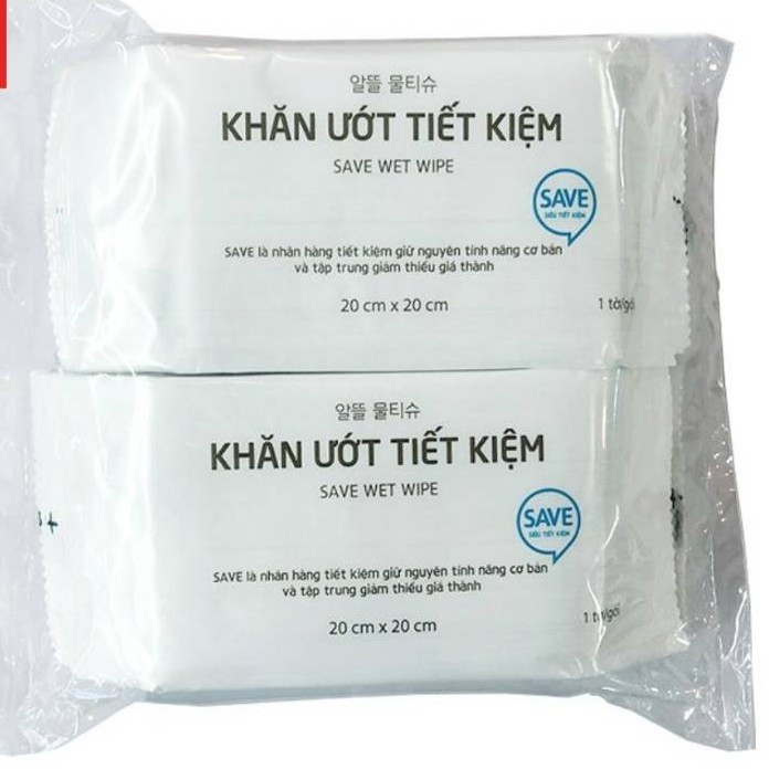 Giá hợp lý-Khăn ướt tiện lợi Lotte Save- Túi 50 gói nhỏ ( mỗi gói gồm 1 miếng khăn ướt)