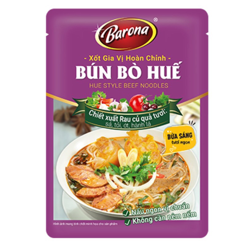 XỐT GIA VỊ HOÀN CHỈNH BÚN BÒ HUẾ BARONA 80G