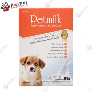 Sữa Bột Dinh Dưỡng Cho Chó Pet Milk Green Pet 100g