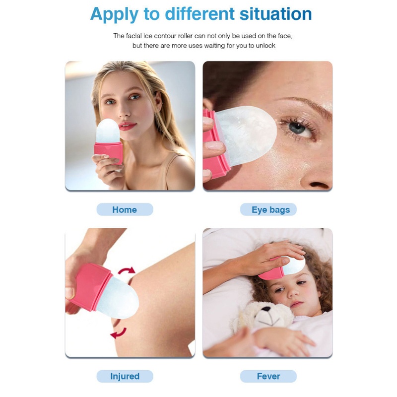 Khay Silicone Làm Đá Mát Xa Làm Săn Chắc Da Mặt YOUYO