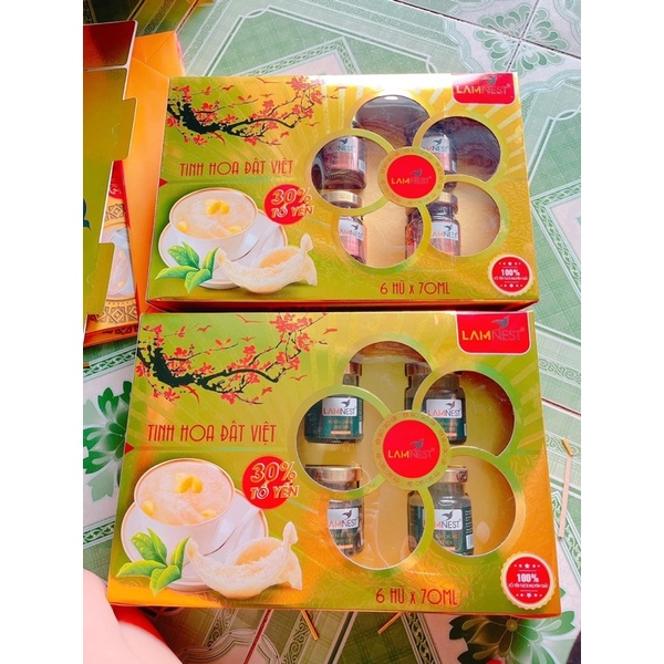 Yến sào 30% chưng sẵn - lốc 6 hủ quà biếu