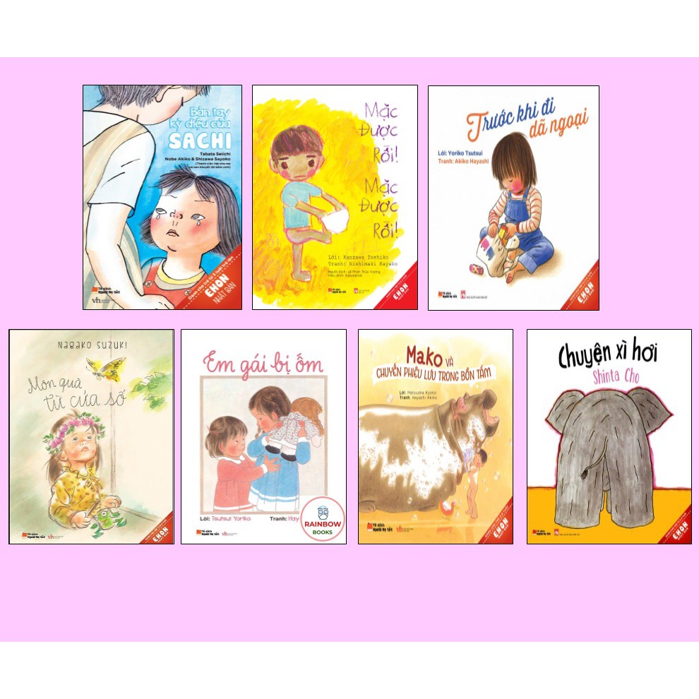 Sách - Combo 7 quyển ehon Nhật Bản cho bé từ 2 - 6 tuổi