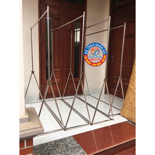 Kệ YU inox 1 tầng - Giá treo quần áo cho shop