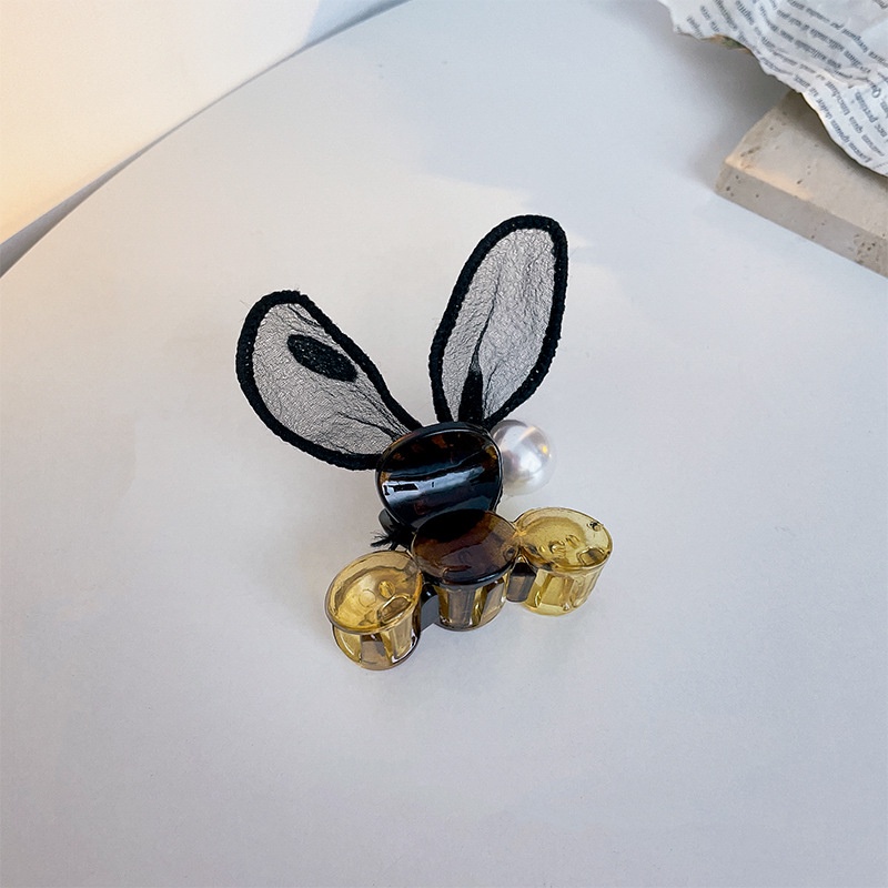 Kẹp Tóc Hình Nơ Đính Ngọc Trai Phong Cách Hàn Quốc Cho Nữ