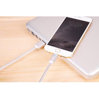 Dây sạc iPhone hoco dài 2m có đèn led báo hiệu