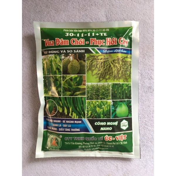 Phân bón lá NPK 30-11-11+TE Vua đâm chồi , Phục hồi cây