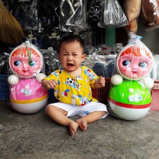 Lật đật nhựa cao 45cm CÓ ÂM THANH KHI CHUYỂN ĐỘNG