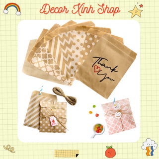 Túi giấy kraft gói hàng giá rẻ nhiều họa tiết nhiều size chất lượng tốt ❣️FREESHIP❣️