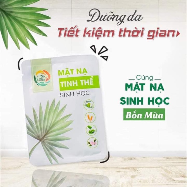 Hôp 5 Miếng mặt nạ tinh thể sinh học Bốn Mùa Thiên Nhiên Việt