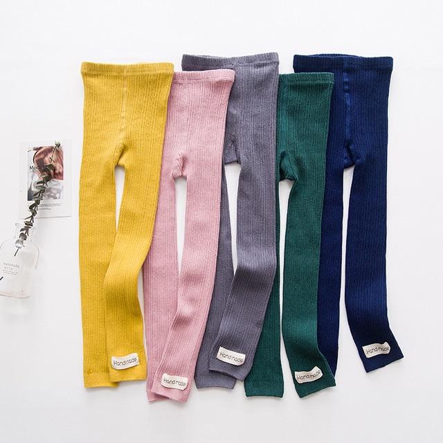 Quần tất len cho bé gái len gân