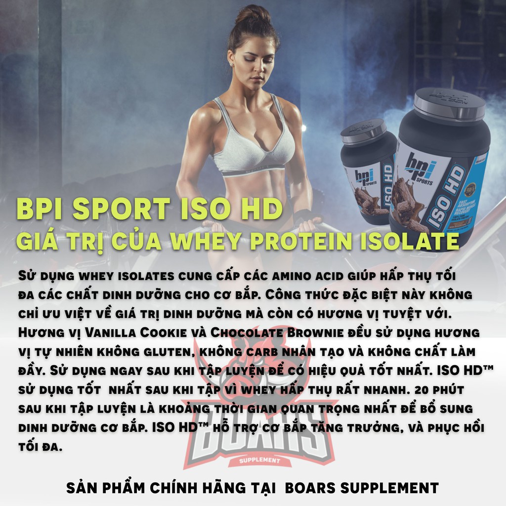 ISO HD 100% PURE ISOLATE PROTEIN - SỮA WHEY HỖ TRỢ TĂNG CƠ BẮP (5 LBS)