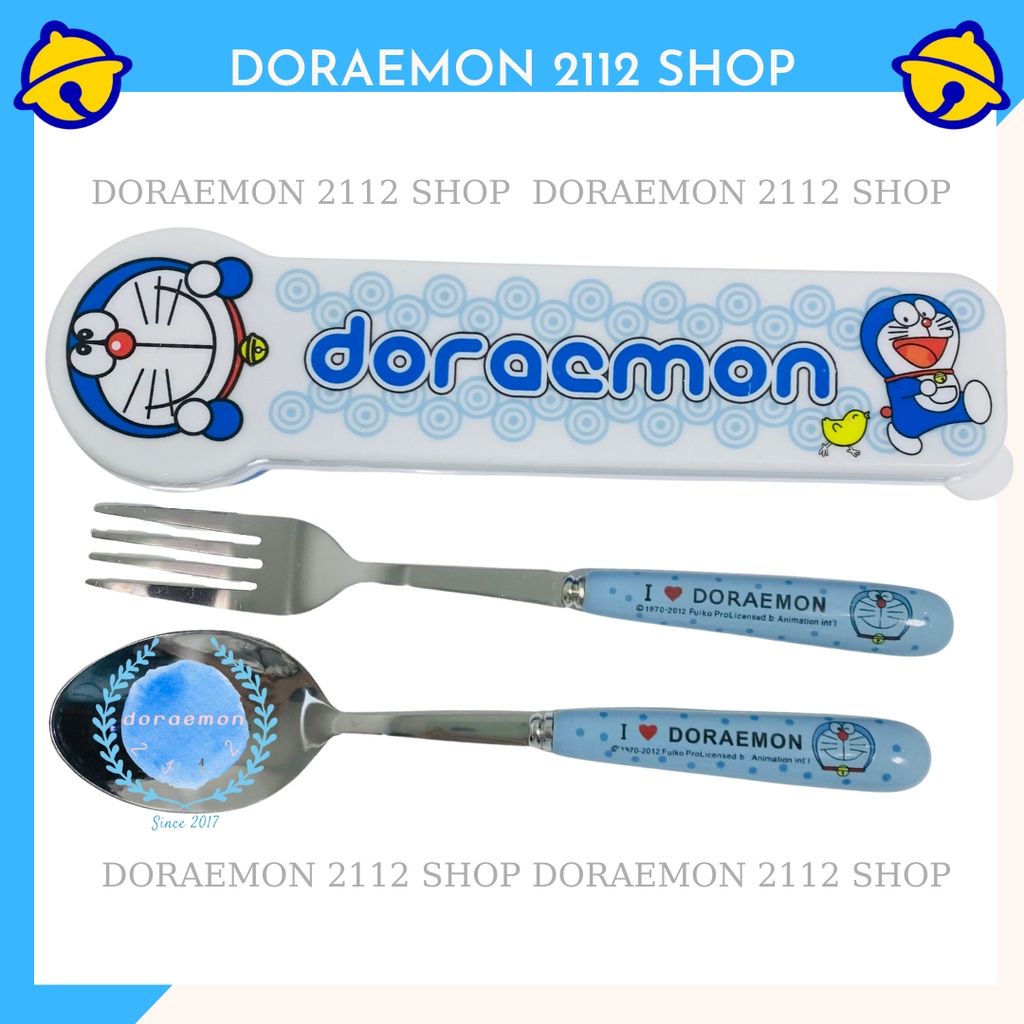 Bộ muỗng đũa nĩa kèm hộp Doraemon