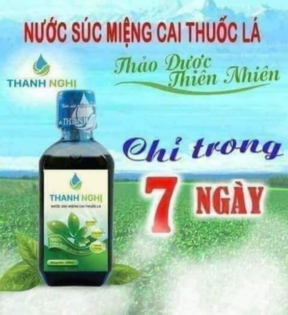 Combo 2 chai Nước súc miệng cai thuốc lá thanh nghị